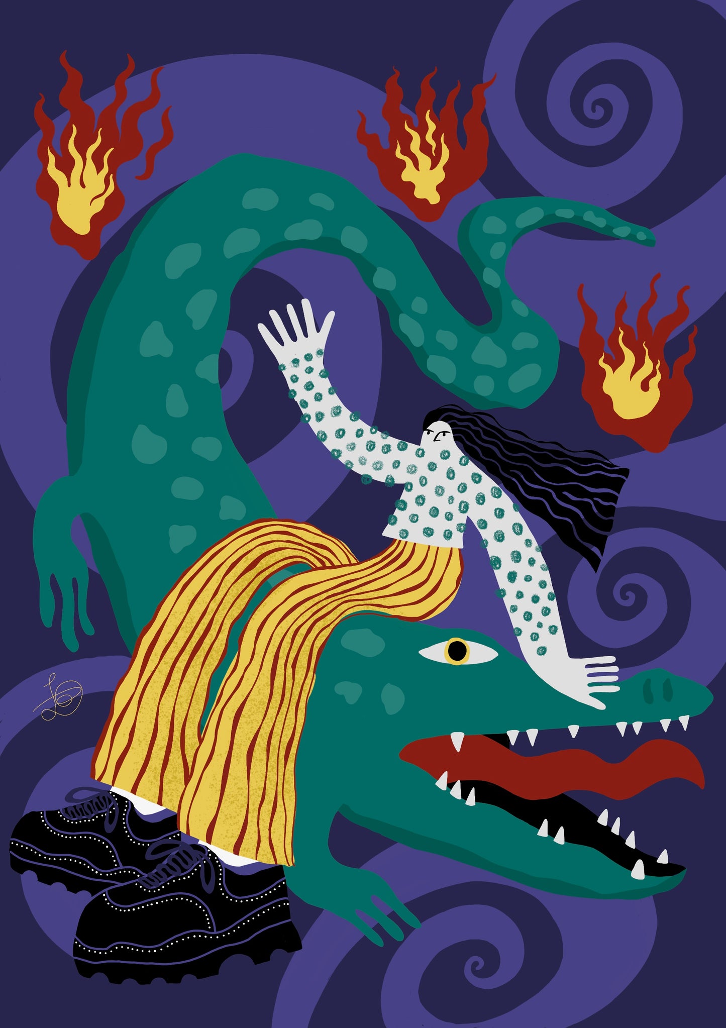 The Crocodile - A4 Print